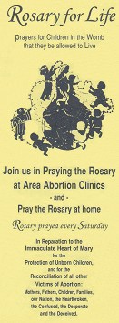 Rosary for Life pamphlet